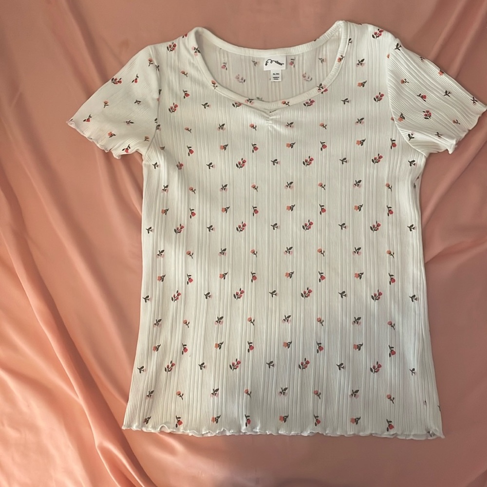 White Floral Blouse